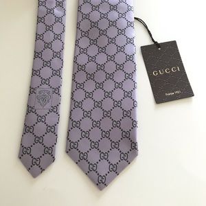NWT Gucci GG Logo Silk Tie